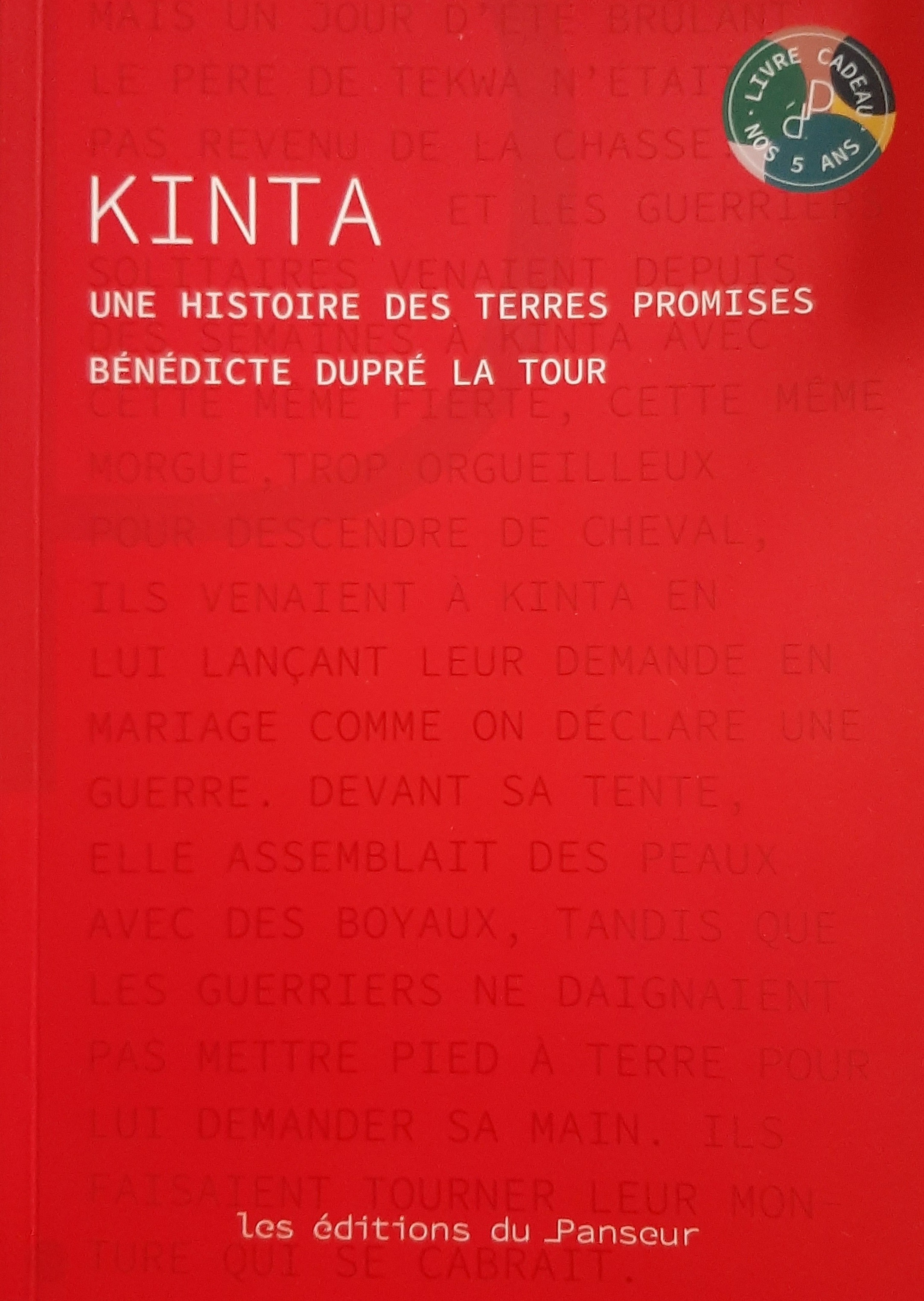 Kinta, histoire terres promises Bénédicte Dupré Tour… coup cœur